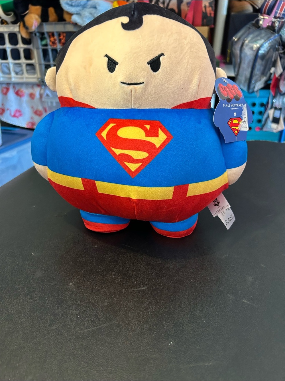 FAO Schwarz Superman Plush - Blue, Red & Yellow